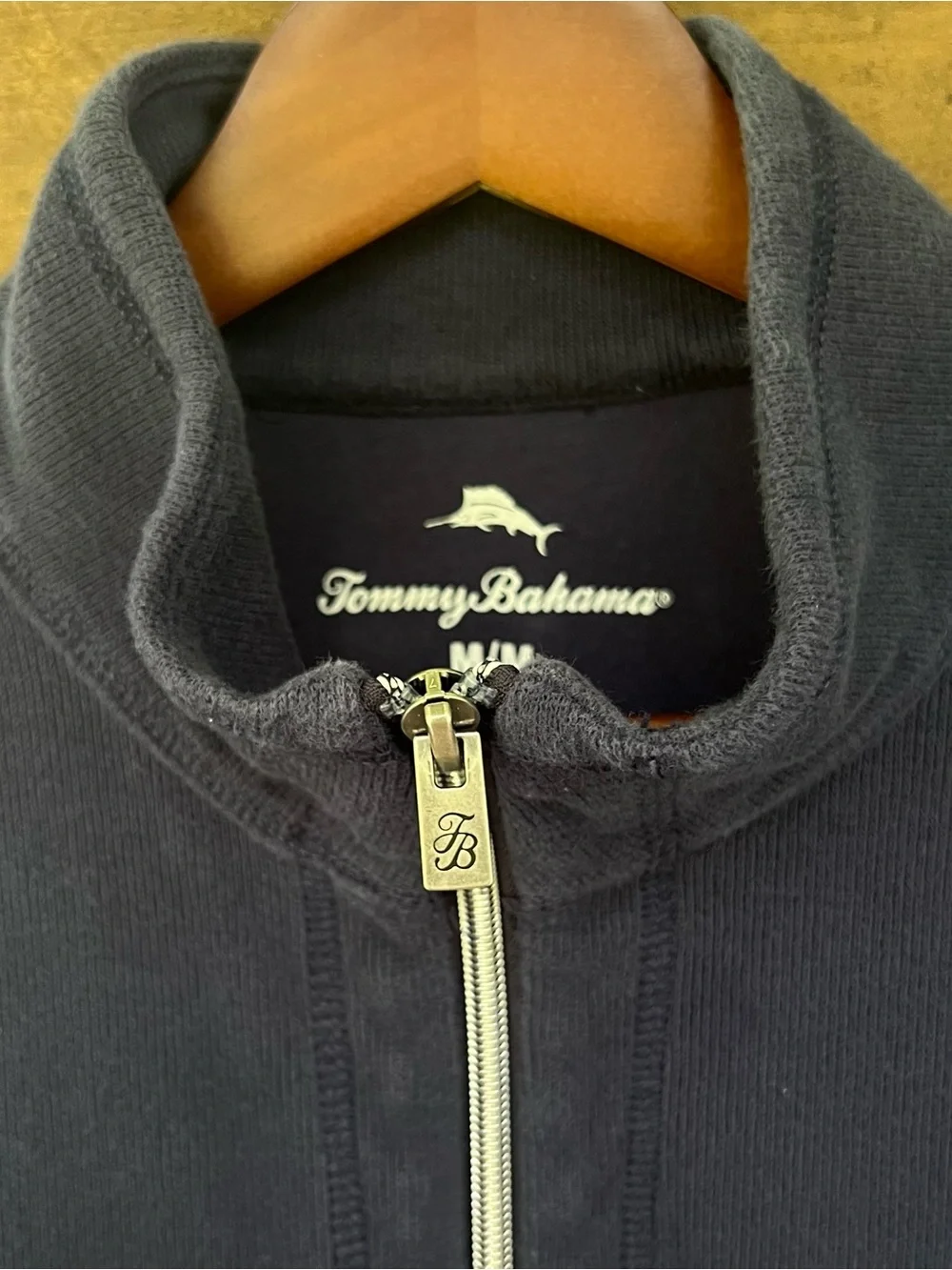 Tommy Bahama Mens Full Zip Sweatshirt Jacket Blue Medium M